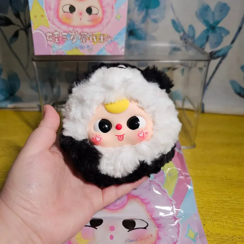 Baby Three Take Me Out Zipper Bag Black White Husky Dog 180 Boba Eyes Blonde